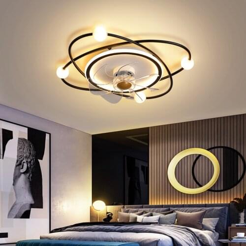 Modern Bedroom Smart Led Ceiling Fan Lamp Home Decor Living Room Restaurant Study Bar Dimming Fan Light With Remote Control