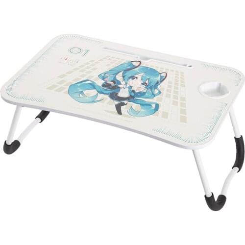 Anime Vocaloid Home Computer Desk Portable Folding Laptop Notebook Stand Holder Miku Study Table Multifunctional for Bed Sofa