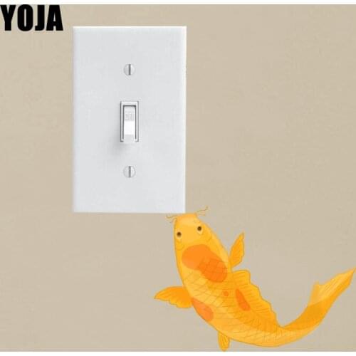 YOJA Golden Fish Switch Sticker Wall PVC Decor Decal High-quality 11SS0152