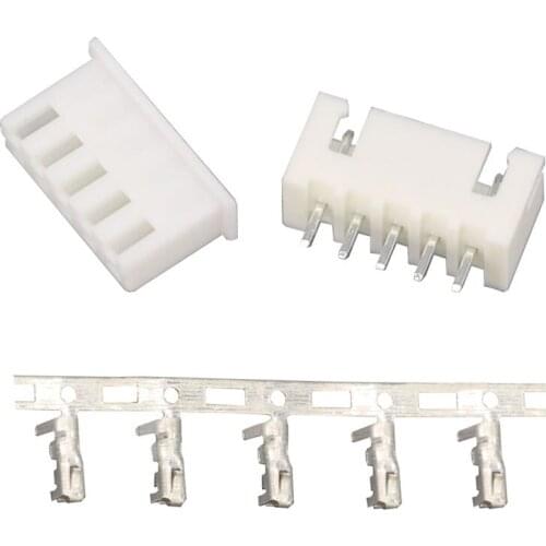 XH2.54-5P 5Pin Straight needle spacing 2.54mm connectors Male and Female Plug + terminals