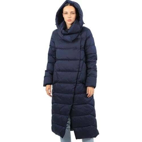 Womens jacket long down parkas outwear with hood quilted coat female plus size warm quality cotton clothes windbreak 19-157