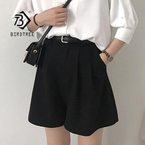 Women Loose Straight Thin Chiffon Shorts Spring Summer Fashion Casual Low Waist Wide Leg Shorts Female Bottoms New 2021 B18630X