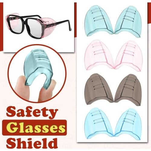 1 Pairs Eye Flexible Clear Shields Side Safety Sunglasses 95% Protection Universal Anti Fog Cycling Sunglasses Accessories