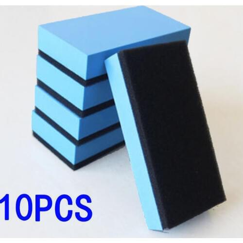 10PC Ceramic Coating Sponges Glass Nano Polishing Pads Wax Coat Applicator Blue Car Wash Maintenance Paint Care