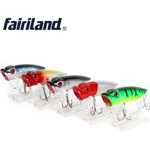 10 pcs/lot Isca Popper Lure 7cm/2.8in 11g/0.39oz Top Water Hard Fishing Bait 5 colors floating fishing Lure Wobbler Leurre Isca