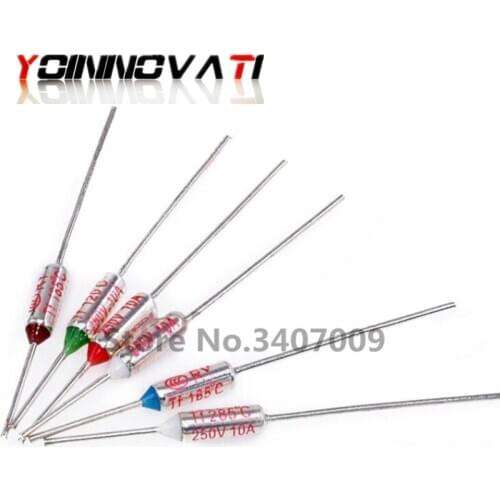 10pcs Thermal Fuse RY Tf 172~285 10A250V Aluminum Thermal Protector Thermal Fuse