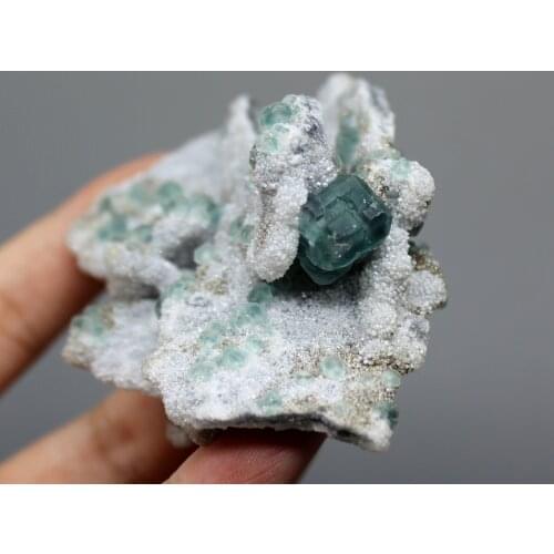 101g Natural rare blue-green fluorite cluster mineral crystal specimens Stones and crystals Healing crystal