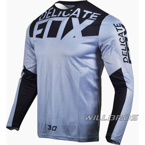 180 Prizm Jersey Motocross Racing Long Sleeve MX Mountain Bike Offroad Cycling Motorcycle Travel Grey Clothes Mens