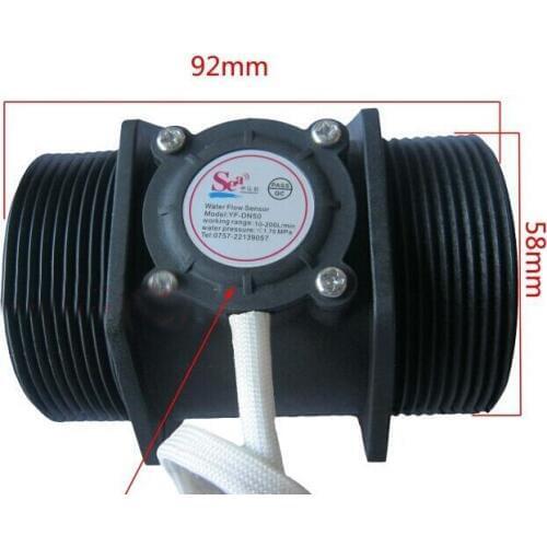 2 inch Water flow sensor, Hall flow meter, Turbine flowmeter