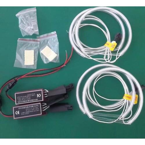 4*131mm White CCFL LED Angel Eyes Halo Rings Lighting Headlight Lamp for BMW E36 E46 E39 E38 Warm White Halo Ring