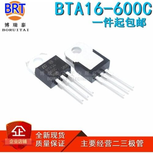 5pcs/lot BTA16-600C TO-220 BTA16-600 BTA16 160-600C Triacs 16 Amp 600 Volt TO220 new original