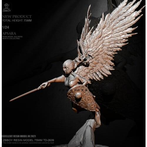 75mm 1/24 Resin model kits figure beauty colorless and self-assembled TD-2639