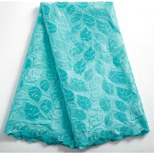 Zhenguiru African Lace Fabric 2021 New Swiss Voile Lace Mint Green Fabric Embroidered Sewing Accessories For Women Dress A 2390