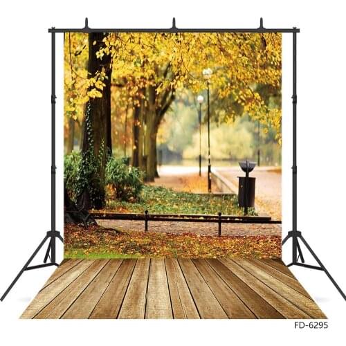 Trees Street Bokeh Wooden Plank Photographic Backdrop Customized Background for Baby Children Portrait Photocall Photo Studio