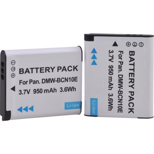 Durapro 2PC 950mAH DMW-BCN10 DMW BCN10 DMW-BCN10E Li-ion Camera Batteria for Panasonic Lumix DMC-LF1 Lumix LF1 LF1K LF1W Cameras