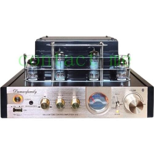 Hot sell！ 6P1+6N1 tube fever HIFI power amplifier, multifunctional home Bluetooth power amplifier, Output power: 60W+60w