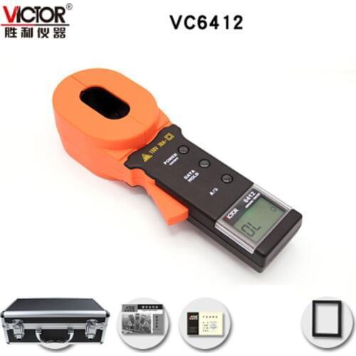 VICTOR instrument VC6412 clamp digital grounding resistance meter lightning protection tester can measure current