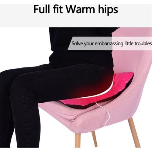 4 Colors Washable Electric Heating Cushion USB Office Chair Heating Pad for Autumn and Winter keep warm