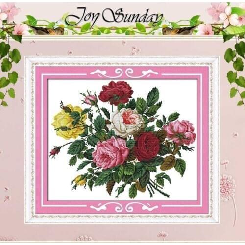 Beautiful rose Patterns Counted Cross Stitch 11CT 14CT Cross Stitch Set Wholesale flower Cross-stitch Kit Embroidery Needlework
