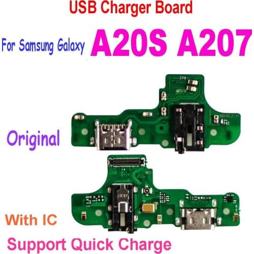 Original Charging Port For Samsung Galaxy A20S A207 A2070 A207F USB Charge Dock Connector Board Charging Flex Cable for A20S