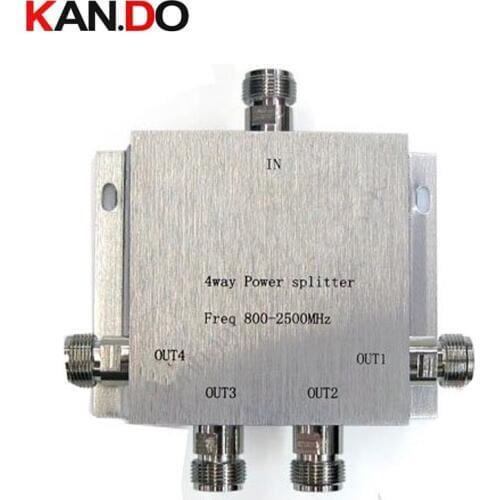 5pcs/lot,4Way Power Splitter (800-2500MHz) power divider signal splitter communication converter frequency splitter telecom use