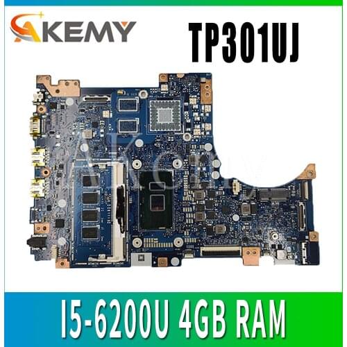 Akemy TP301UJ Q303UA Motherboard for ASUS Q303U Q303UA Laptop motherboard Q303UA Mainboard W/ I5-6200U 4GB RAM