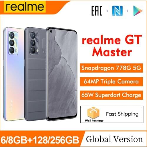 Global Version realme GT Master Edition 6.43" Smartphone Snapdragon 778G Octa-core 128GB/256GB 120Hz Super Dart 65W Phone