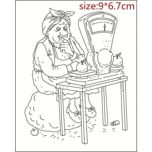 Old Woman Transparent Silicone Clear Rubber Stamp Sheet Cling Scrapbooking DIY Cute Pattern Photo Album Paper Card Decor Stamp