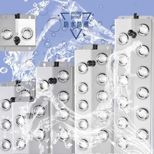 HEMAN DC48V 6 Head Ultrasonic Industrial Mist Maker Fogger Humidifier Fog Machine Water Fountain Pond Atomizer with Power