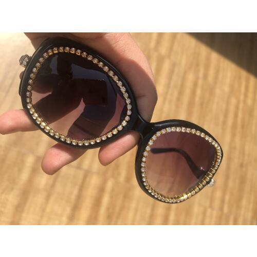 2019 ZAOLIHU Diamond Women Sunglasses Dragonfly Designer Female Crystal Sun Glasses UV400 Plastic Eyewear Gafas de sol