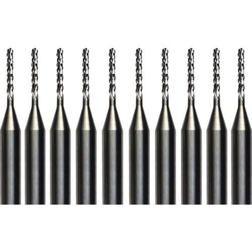 10pcs Carbide PCB CNC Engraving Bits End Milling Cutter cutting drill hole endmill - 0.7mm Diameter # ST3.0.706