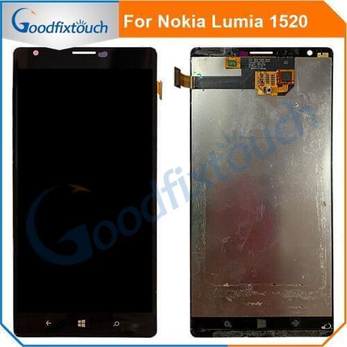 10pcs LCD Display For Nokia Lumia 1520 RM-937 RM-938 RM-939 RM-940 LCD Display Touch Screen Digitizer Assmebly With Frame Repair