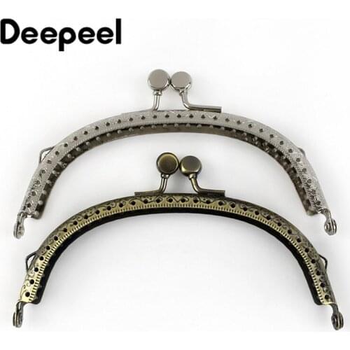 2/5/10pcs Deepeel 12.5CM Metal Embossed Purse Frame for Bag DIY Sewing Brackets Handles Handbag Hardware Wallet Accessories