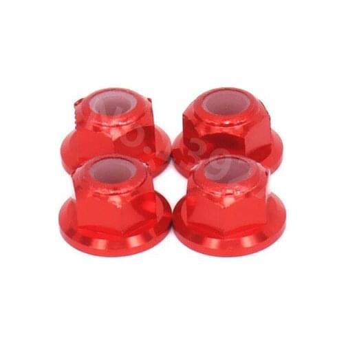 4 Pieces RC Cars Aluminum Alloy Upgrade Wheel Lock Nut M4 4MM For RC Model Car 1/10 Scale Kyosho Optima 4WD CNC Hobby Buggy