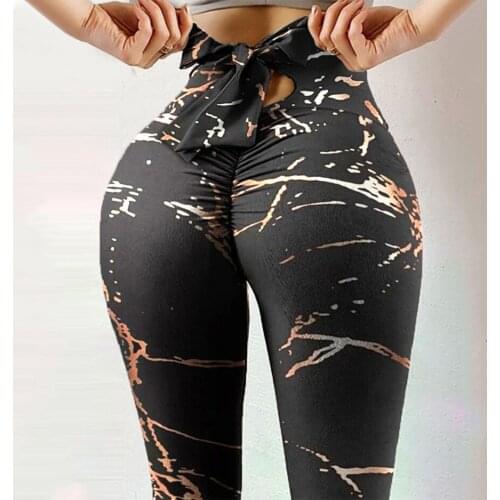 40# Tie Dye Women Bow Seamless Leggings High Waist Pant Stretch Strethcy Fitness Bow Tie Leggings Sweatpants Sports Gym Leggings