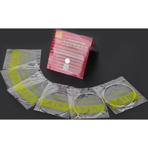 6pcs/set E100 Electric Guitar Strings Steel Core Nickel Alloy Wound (.009-.042)