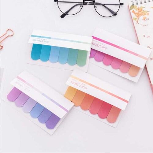 100/120 sheets/pac Gradient colors student memo pad planner sticky note paper sticker kawaii stationery pepalaria office school