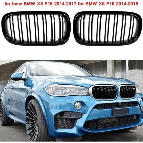 For BMW F15 grille line front replacement kidney grill gloss black for BMW X6 F16 2014-2018