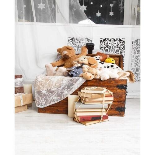 Polyester background kids photography vinyl vintage case books photo backdrops for photographic studio props photophone S-1964