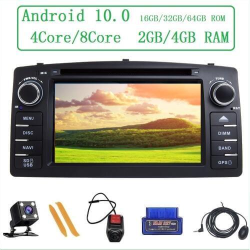 ZLTOOPAI For Toyota Corolla E120 BYD F3 Android 10.0 GPS Navigation Multimedia Player DVD Auto Radio FM Steering Wheel Control