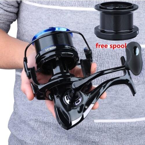 Sougayilang 8000-10000 Series Spinning Fishing Reel Ultra Smooth Aluminum Body Max Drag 10KG for Feeder Carp Fishing Reel Pesca