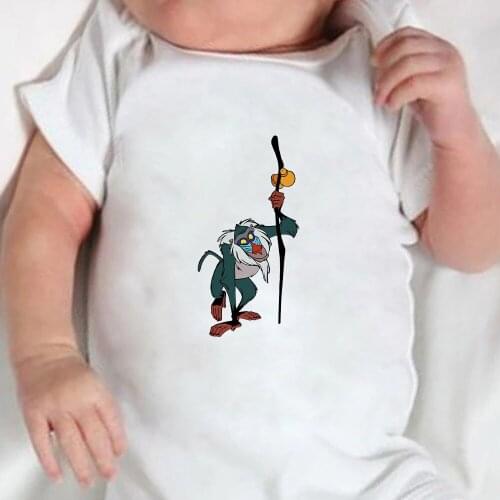 Rafiki New The Lion King Short Sleeve Baby Romper O-neck Soft Breathable Infant Jumpsuits Newborn Bodysuit Dropship