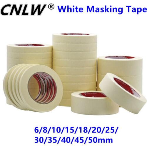 Masking Tape White Color 20M Single Side Tape Adhesive Crepe Paper for Oil Painting Sketch Drawing Supplies Wholesale GK