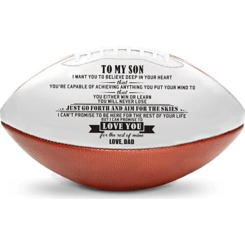 Best Gifts For Your Beloved Son! Dad to My Son Gifts Outdoor Sport Rugby Ball American Football Ball Vintage For College Teenage