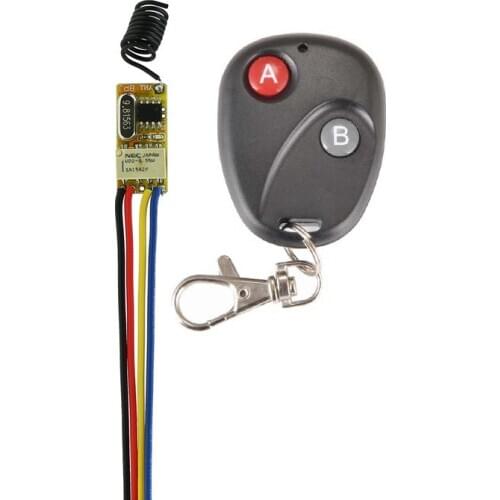 Mini Relay Remote Switch DC3.7V 4.2V 5V 6V 7.4V 8.4V 9V 12V Output 0V Dry Contact Relay Switching Value NO COM NC 315/433RX TX