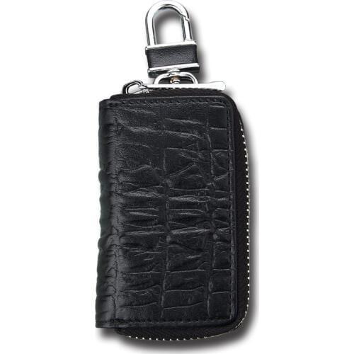 Fashion Mini Genuine Cow Leather Men Car Key Holder Bag Organizer Multifunction Women Purse Business Key Case Unisex Keys Pouch