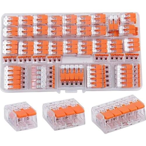 75 Pcs Wire Connector Assortment Pack Compact Splicing Connector Kit for Electrical Wires Solid Stranded Flexible Wires