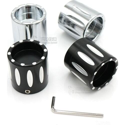 Deep Edge Cut Front Axle Cover Cap Nut For Harley CVO Road Glide Softail Fat Bob Ultra Classic Sportster Iron XL 883 1200 X48 72