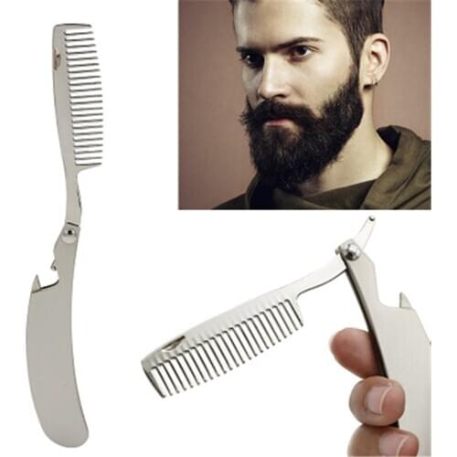 New Mens Dedicated Portable Wood Folding Comb Set Mini Pocket Comb Beard Care Tool Beard Styling Tool