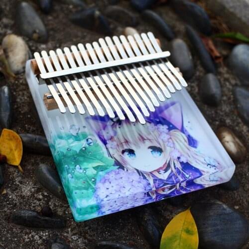 PURM 17 keys crystal Kalimba Transparent Thumb Piano Acoustic Finger Piano Music Instrument Color picture